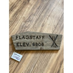 Flagstaff Trail Sign W/ Skis